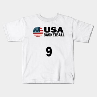 USA Basketball Number 9 T-shirt Design Kids T-Shirt